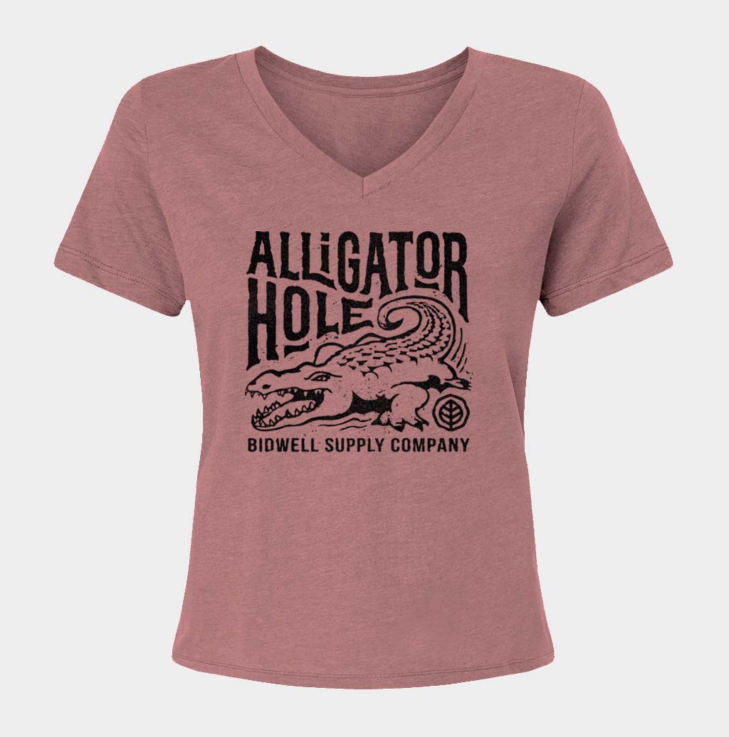 Alligator Hole Relaxed V-Neck