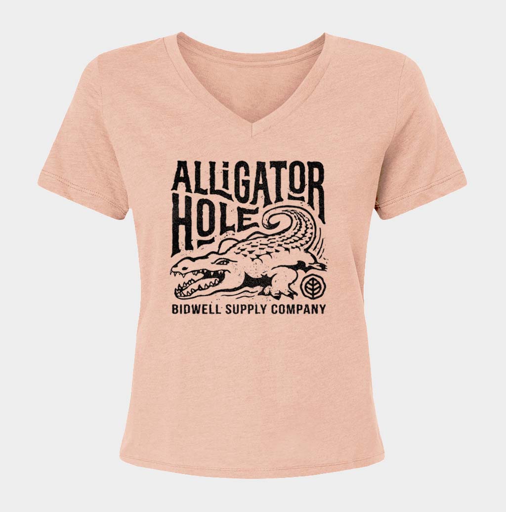 Alligator Hole Relaxed V-Neck