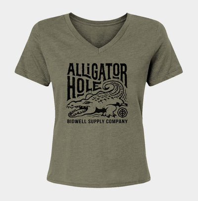 Alligator Hole Relaxed V-Neck